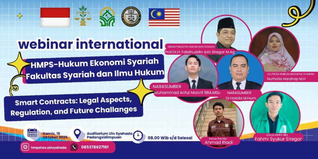 HMPS Prodi Hukum Ekonomi Syariah Sukses Gelar Webinar Internasional Bahas Masa Depan Smart Contract