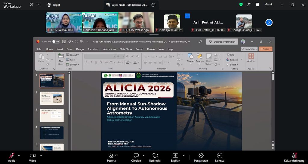 Dosen FASIH UIN Syahada Presentasikan Riset Inovatif tentang Akurasi Arah Kiblat di ALICIA 2026